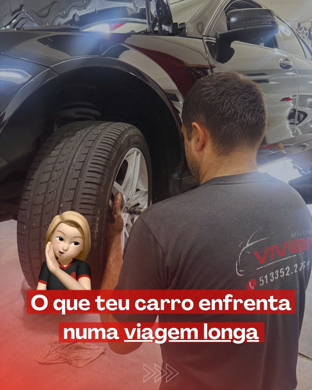 Inspeção de pneus e rodas antes de viagem